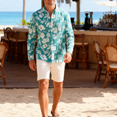 Retro Tiki Pictorial Long-sleeve shirt